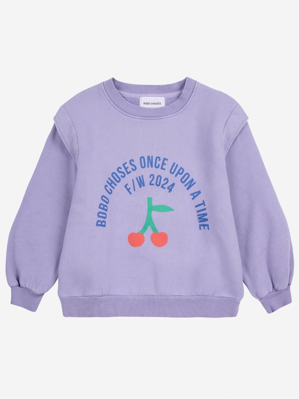 Bobo Choses Lilac Sweatshirt with Cherry Graphic